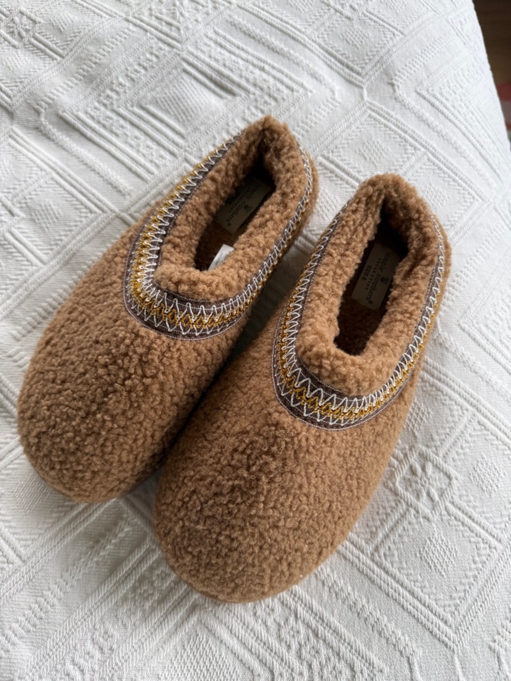 Simply Southern Cozy Brown Women’s Size 8 Sherpa Slip-On Shoes